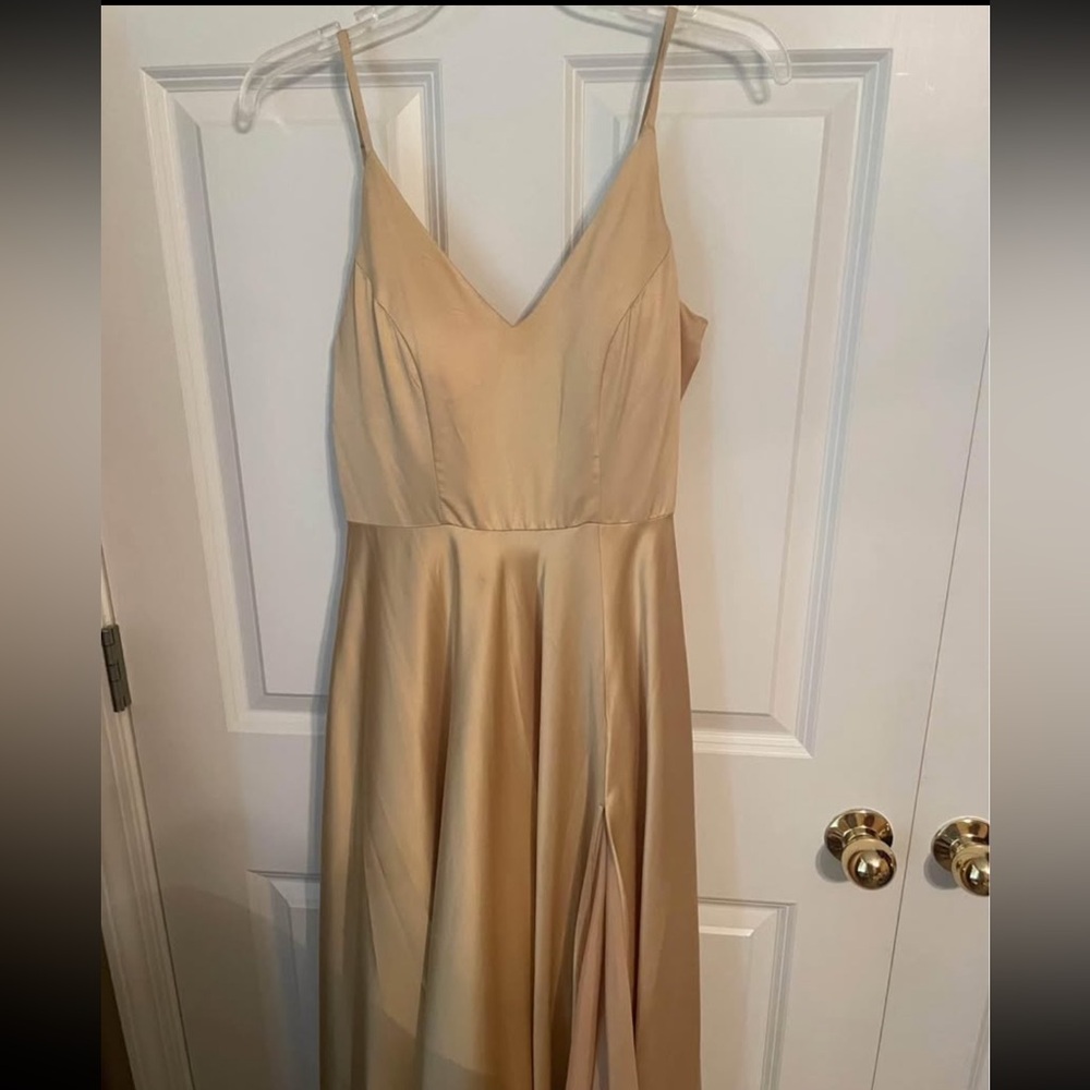 yellow formal flowy dress